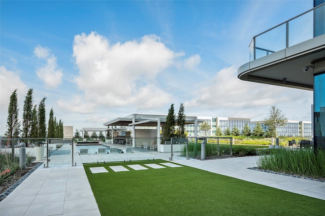 exterior space with a community pool