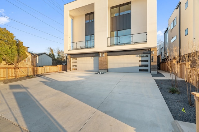 modern home with a garage