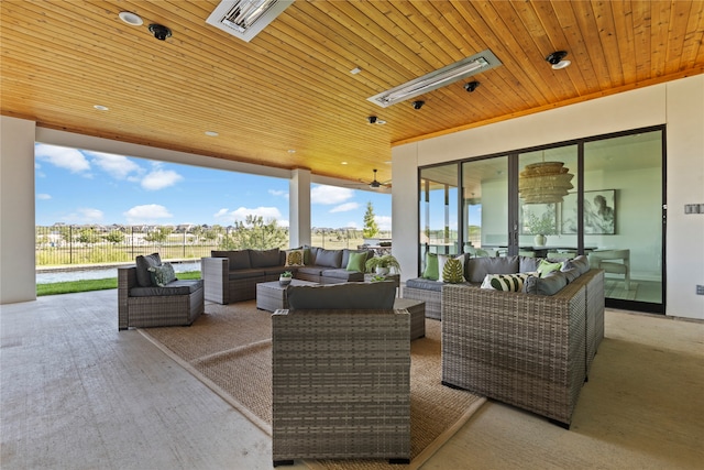 view of patio featuring outdoor lounge area