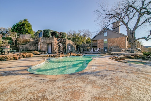 view of pool with a patio