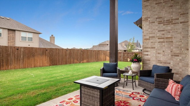 view of patio with an outdoor hangout area