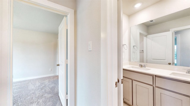 bathroom featuring vanity