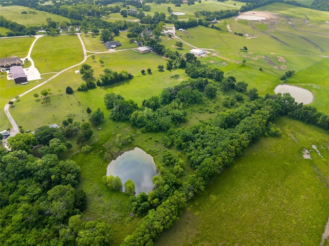 aerial view with a rural view