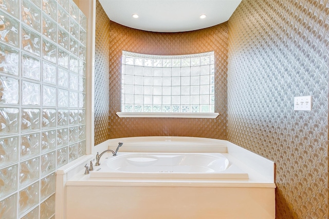 bathroom with a bathing tub