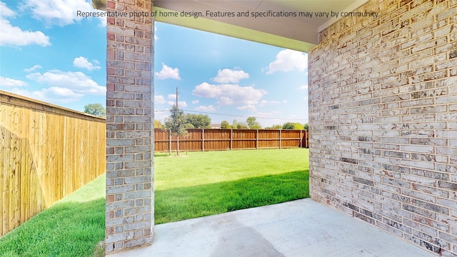 view of yard with a patio