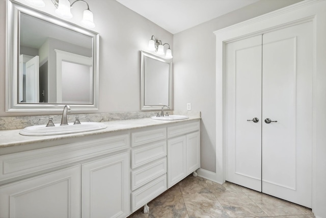 bathroom with vanity