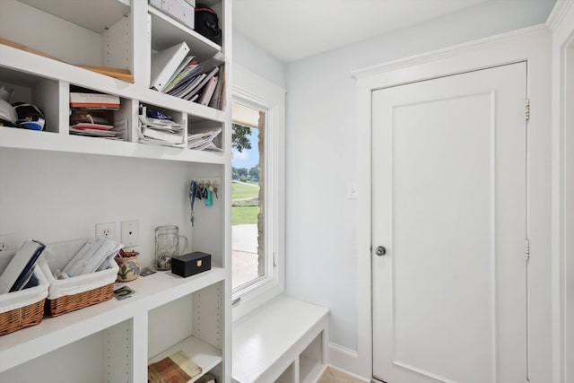 mudroom with a healthy amount of sunlight