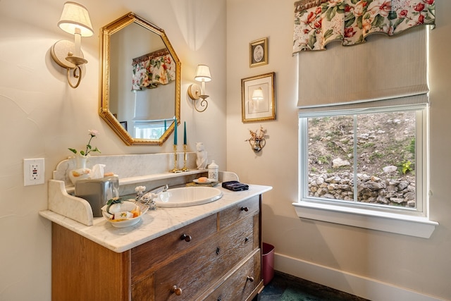 bathroom with vanity