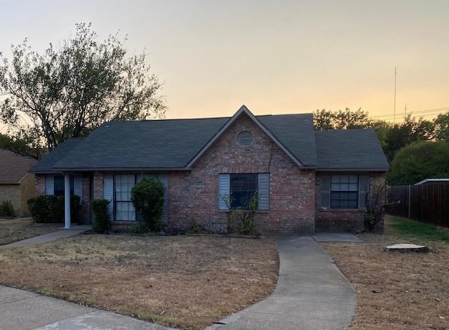 view of ranch-style home