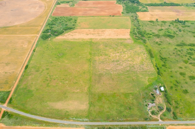 aerial view featuring a rural view