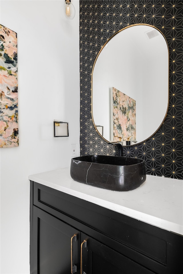 interior space with vanity