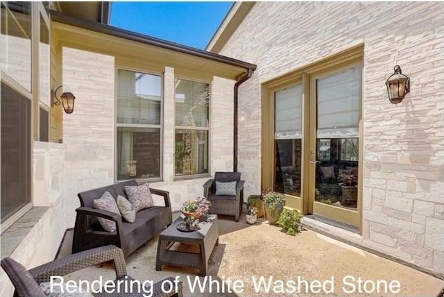 view of patio / terrace featuring an outdoor living space