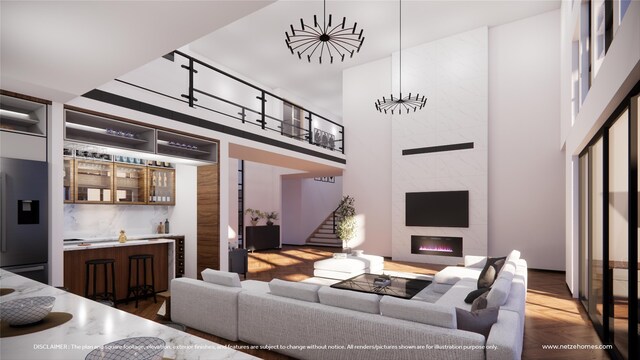 3605 Sky Ridge Ln, Melissa, TX 75454 - living room featuring a fireplace