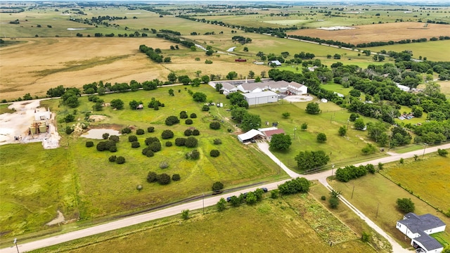 aerial view with a rural view