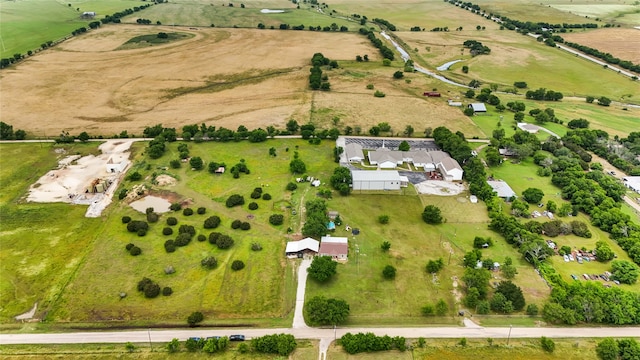 bird's eye view with a rural view