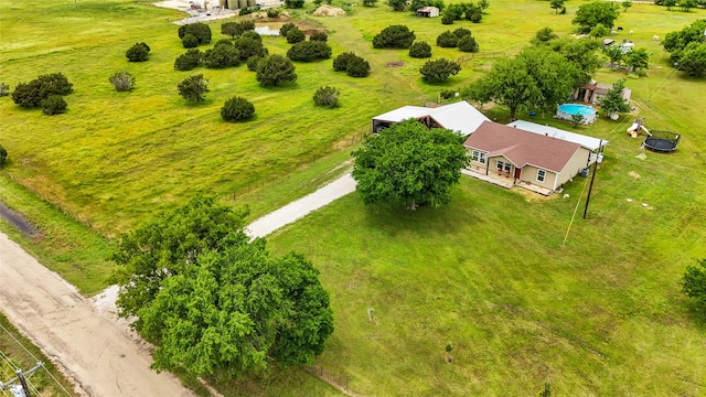 bird's eye view featuring a rural view