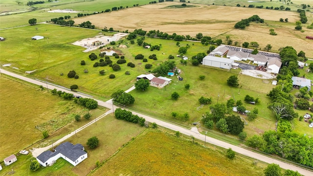 drone / aerial view with a rural view