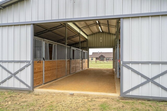 view of horse barn