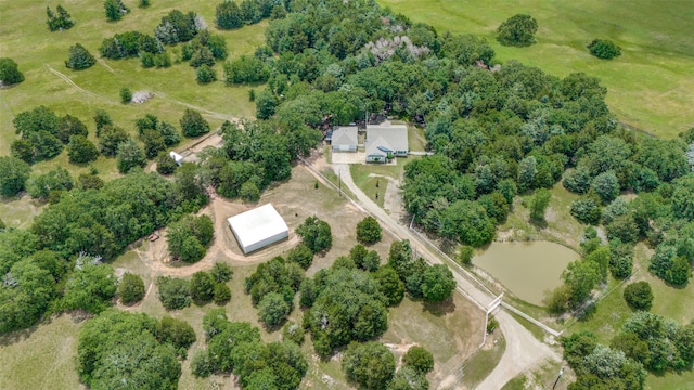 aerial view with a rural view