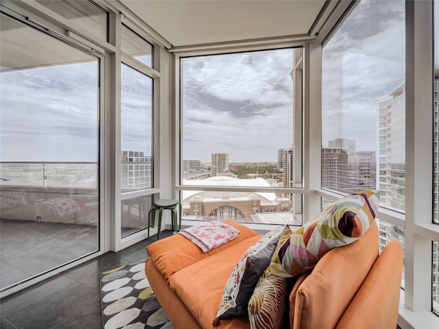 sunroom with plenty of natural light