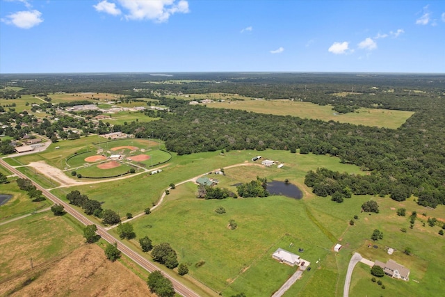 bird's eye view featuring a rural view