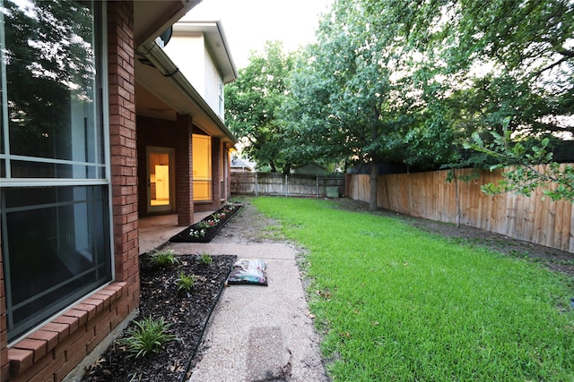 view of yard featuring a patio area