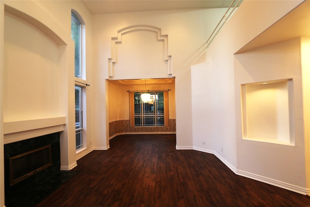 interior space featuring dark hardwood / wood-style floors