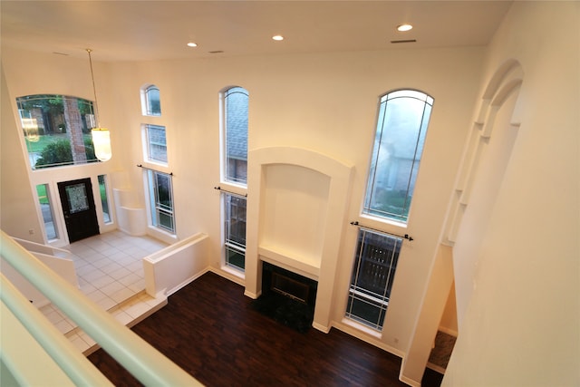 interior space with tile floors