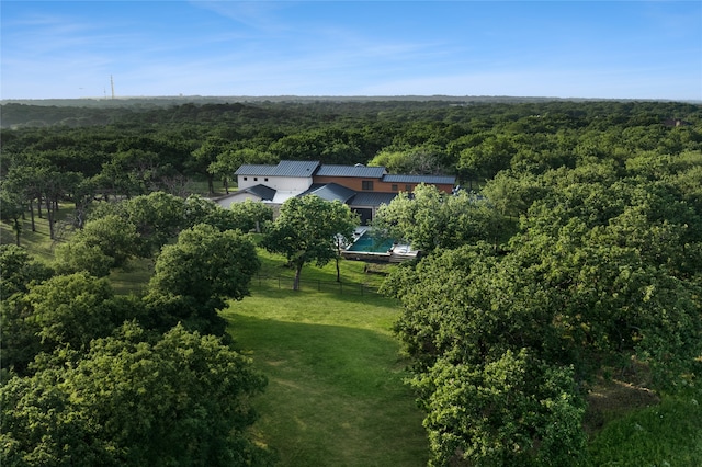 bird's eye view with a rural view