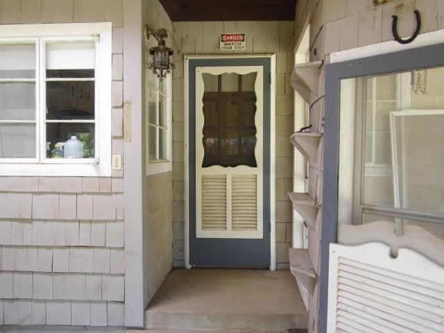 view of doorway to property