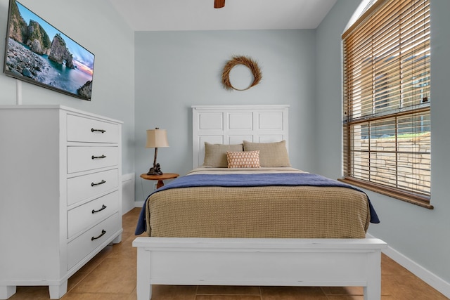 view of tiled bedroom