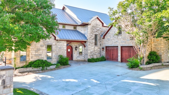 view of front of house featuring a garage