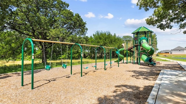 view of community jungle gym