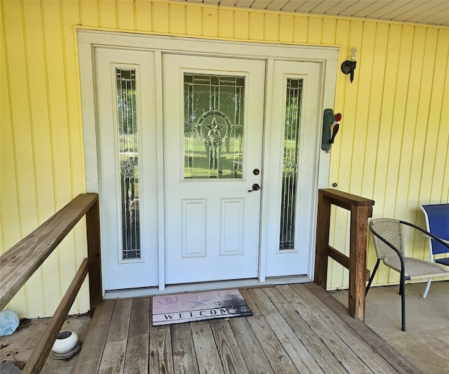 view of doorway to property