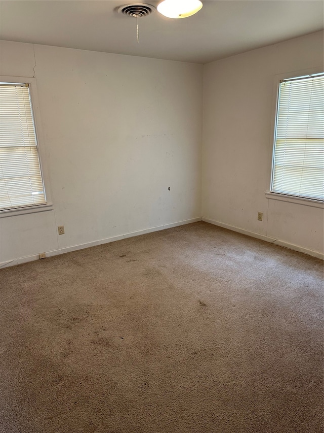 view of carpeted empty room