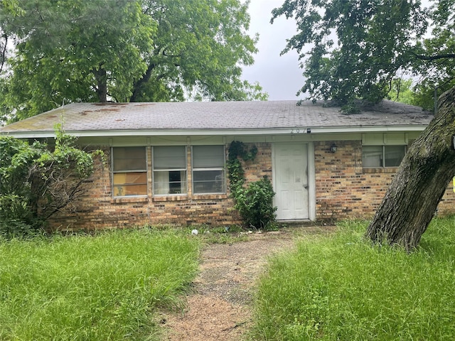 view of single story home