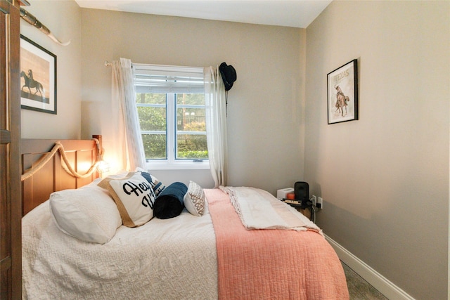 bedroom with carpet