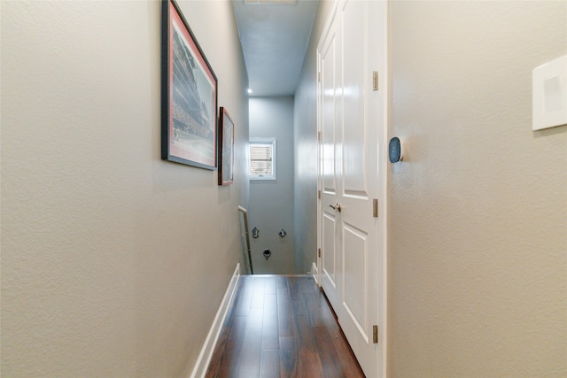 interior space featuring dark wood-type flooring