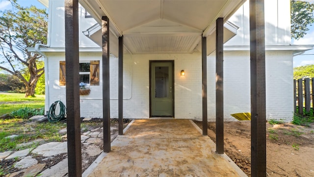 view of doorway to property