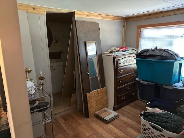 misc room with wood finished floors