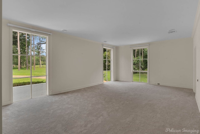 view of carpeted empty room