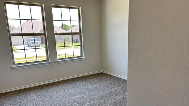 view of carpeted spare room