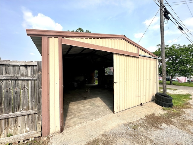 view of outdoor structure