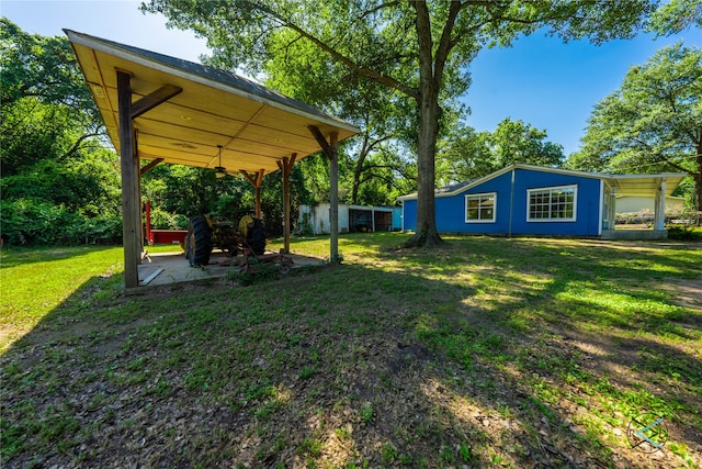 view of yard with a patio area