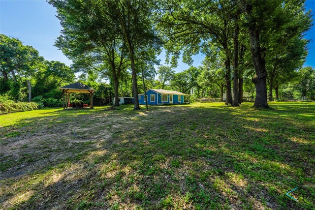 view of yard featuring a gazebo