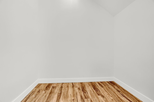 empty room with light wood-type flooring