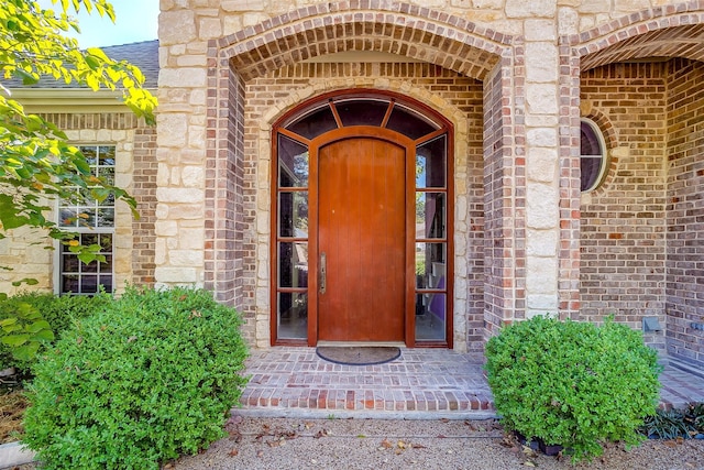 view of exterior entry