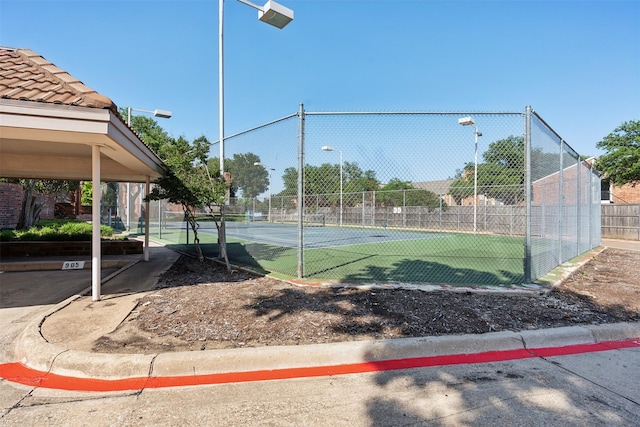 view of tennis court