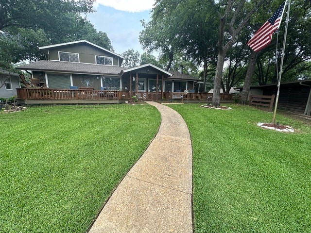 exterior space featuring a front lawn