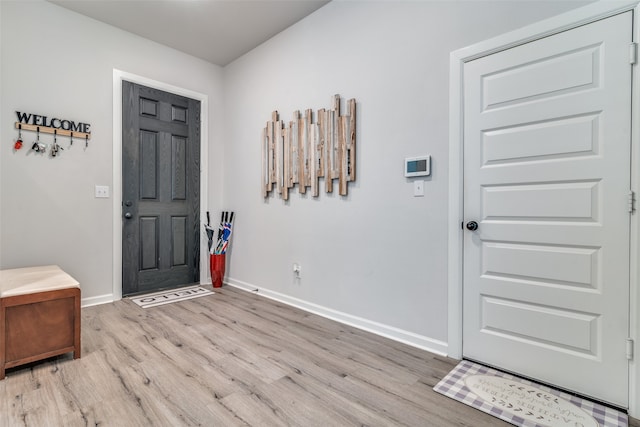 entryway featuring light hardwood / wood-style floors